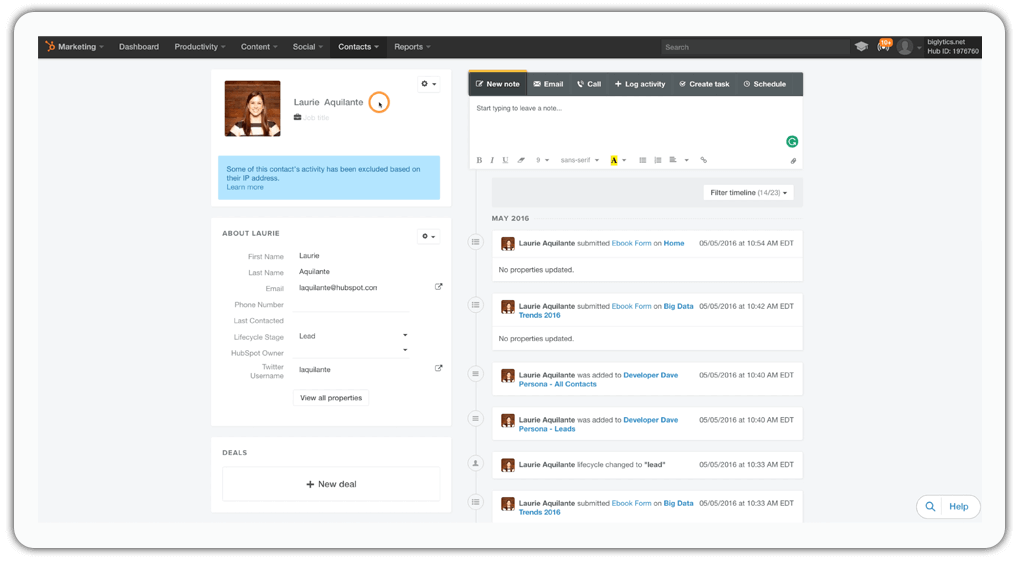 HubSpot Marketing Dashboard with Eggflow Integration